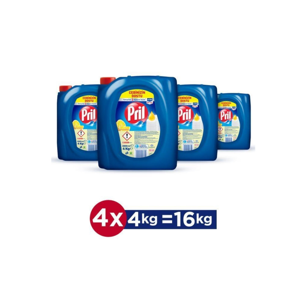 Pril Limon 4 Kg X 4 Adet Sıvı Bulaşık Deterjanı Bulaşık Yıkama Fiyatı