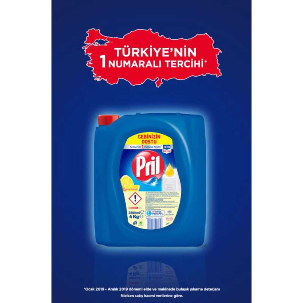 Pril Sıvı Bulaşık Deterjanı 4 kg Limon
