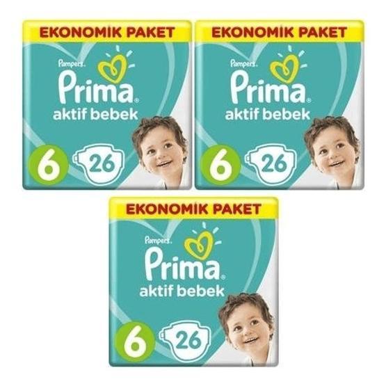 Prima Aktif Bebek No:6 Ekstra Large 78 Adet 15+ kg Bebek Bezi Bebek Bezi Fiyatı