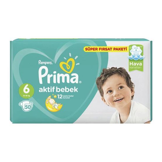 Prima Aktif Bebek No:6 Extra Large 50 Adet Bebek Bezi Bebek Bezi Fiyatı