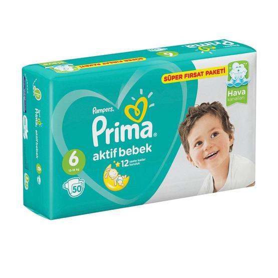 Prima Aktif Bebek No:6 Extra Large 50 Adet Bebek Bezi
