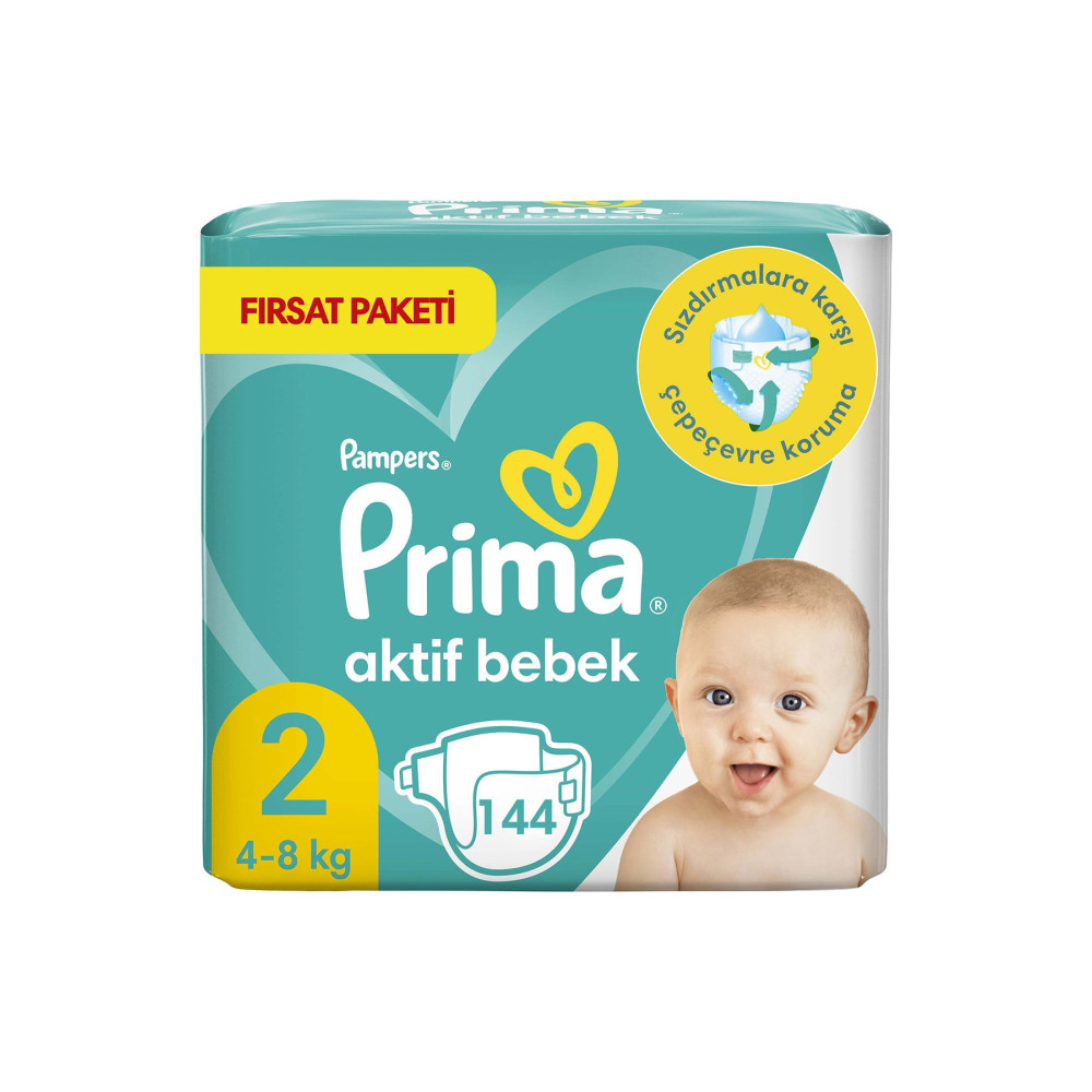 Prima Bb Aktif Bebek 2 Beden 144 Adet Aylık Fırsat Paketi Bebek Bezi Fiyatı