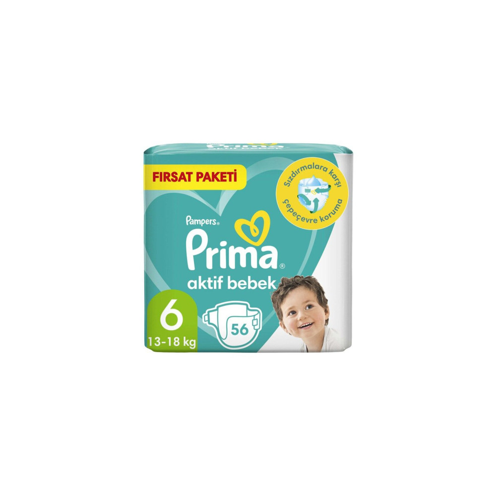 Prima Bebek Bezi Aktif Bebek 6 Beden Ekstra Large Mega Fırsa Bebek Bezi Fiyatı