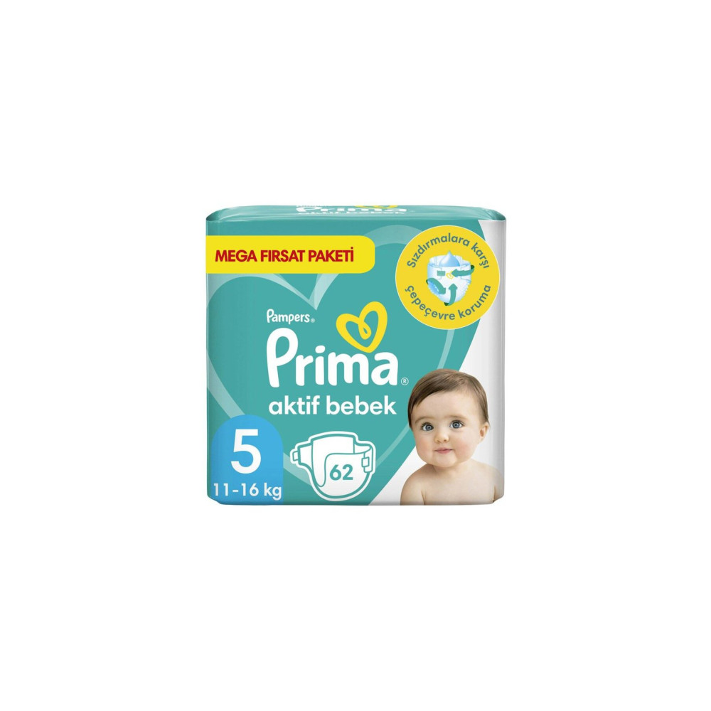 Prima Bebek Bezi Aktif Bebek Mega Fırsat Paket Junior 5 No 62 Li Bebek Bezi Fiyatı