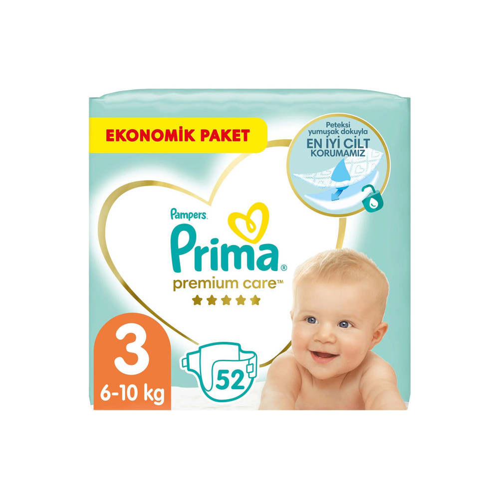 Prima Bebek Bezi Premium Care 3 Beden 52 Adet Ekonomik Paket Bebek Bezi Fiyatı