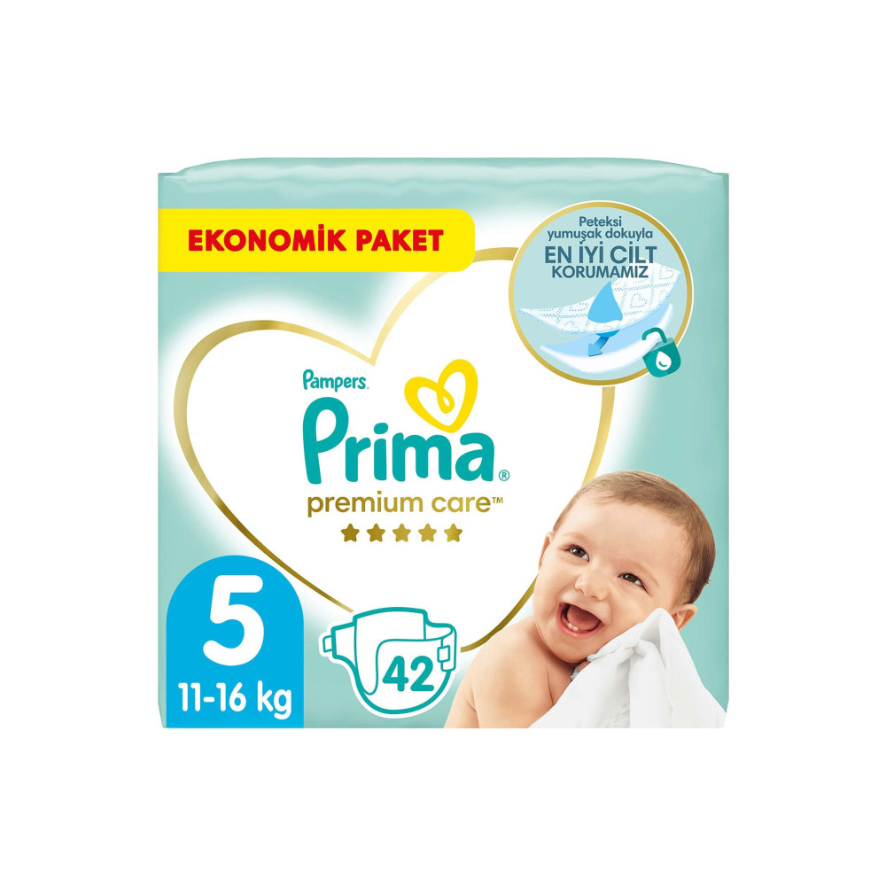 Prima Bebek Bezi Premium Care 5 Beden 42 Adet Junior Jumbo Paket Bebek Bezi Fiyatı