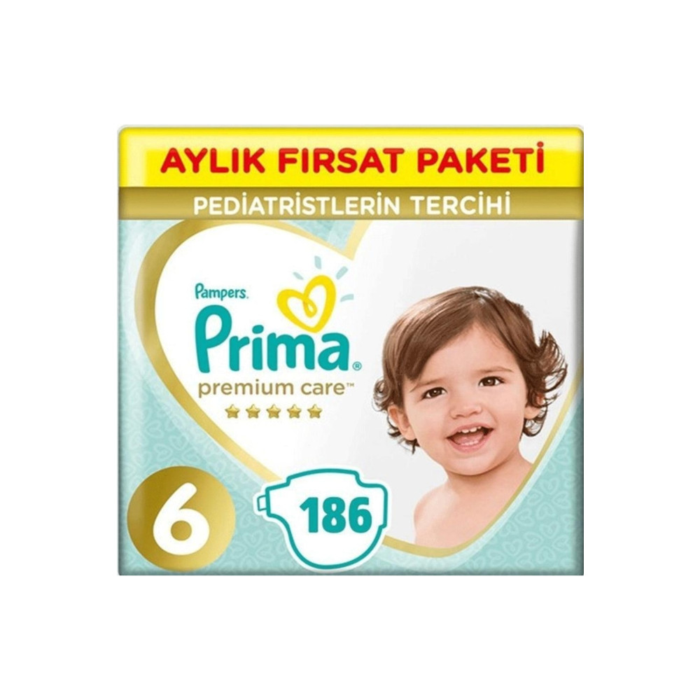 Prima Bebek Bezi Premium Care 6 Beden 93 Adet Aylık Fırsat Paketi X 2 Adet Bebek Bezi Fiyatı