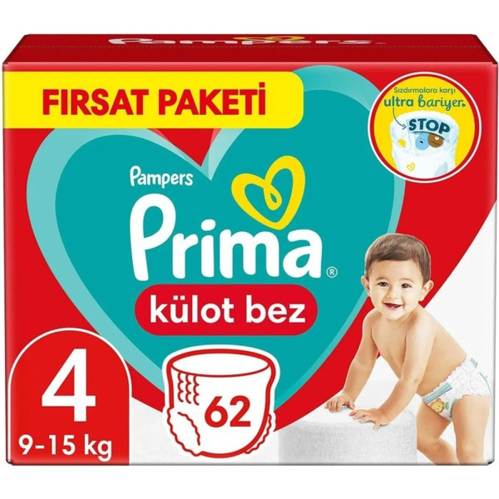 Prima Külot Bebek Bezi Fırsat Paketi 4 Beden 62 Adet - 3 Oto Boyaları Fiyatı