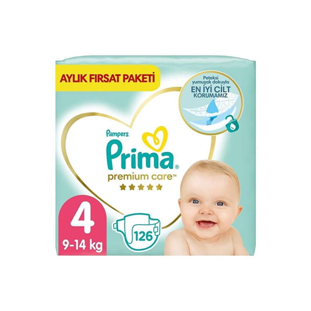 Prima Premium Care Aylık Fırsat 4 Beden 126lı Bebek Bezi Fiyatı