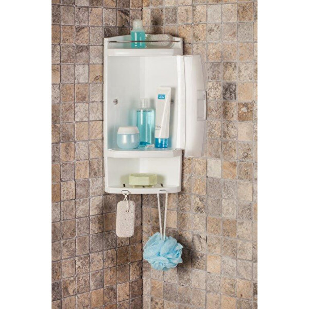 Primanova Kapaklı Köşe Rafı Natürel M-S05-16 Banyo Rafı Fiyatı