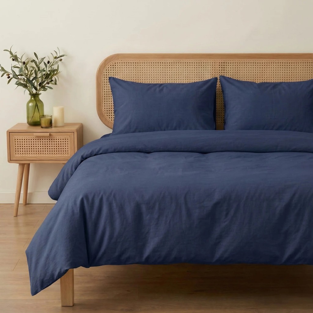 Prime Sleeks Tek Kişilik %100 Pamuk Nevresim Takımı 160 x 220 cm, Lastikli Çarşaflı Set, Lacivert - 160 x 220 cm Nevresim Takımı Fiyatı