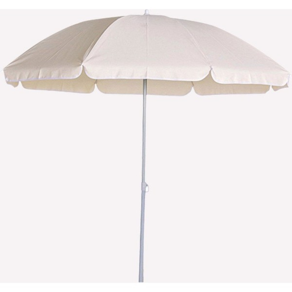 Primera Plaj Şemsiyesi 200 Cm Beyaz Kalın Oxford Kumaş ( Bidonlu ) - 2 x 2 m - Krem Bahçe Şemsiyesi Fiyatı