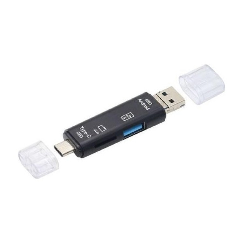 PrimeX Plus PX-5068 Micro Usb/ Type C To Micro Sd Otg Çevirici, Otg 3in1 Type-C ve Micro USB Tf Çevirici Dönüştürücü Kart Okuyucu - Siyah Hafıza Kartları Fiyatı