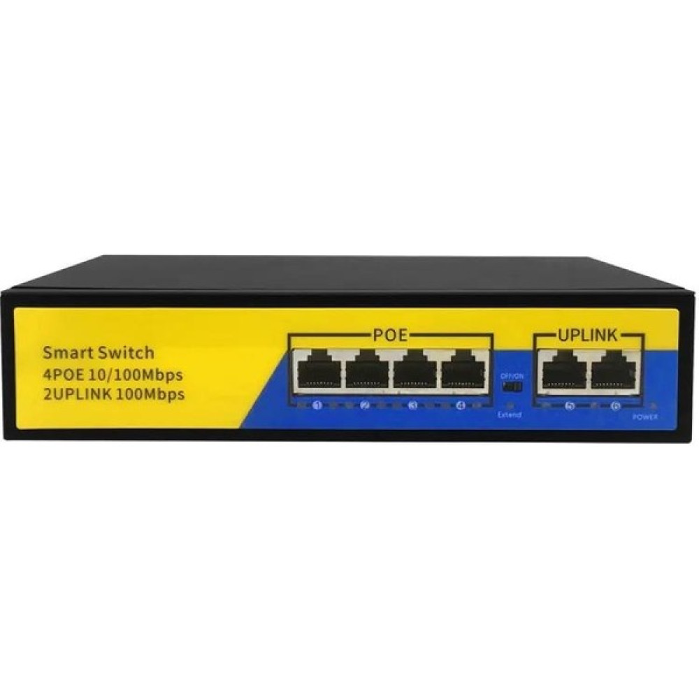 Primex PX-1006B 4 Port 10/100M Poe Switch, Ip Kamera Poe Switch Anahtarı-(4 + 2) 100M Iletim Mesafesi, 4*10/100MBPS Poe Bağlantı Noktası, 2*10/100... Hub & Switch Fiyatı