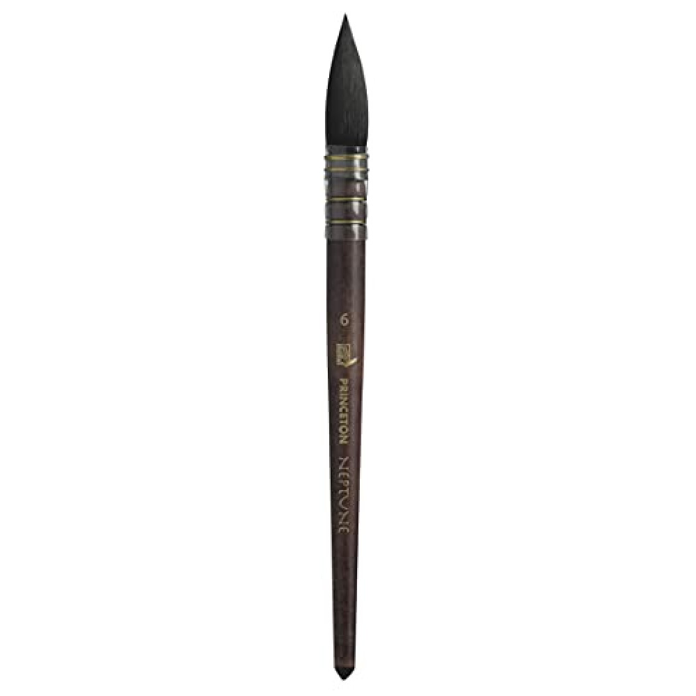 Princeton Neptune Paintbrush, Size 6, Dark Wood