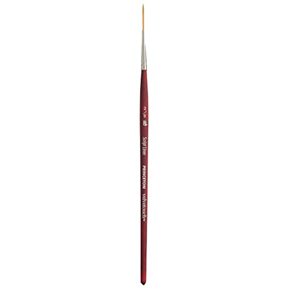 Princeton Velvetouch Artiste, Mixed-Media Brush for Acrylic, Watercolor & Oil, Series 3950 Script Liner Luxury Synthetic, Size 2/0 Brush Fiyatı