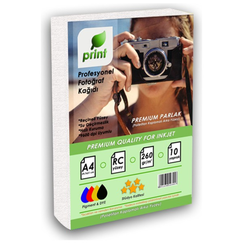 Print Epson Yazıcılar Için A4 Premium Parlak Fotoğraf Kağıdı 260GR 10 Yaprak Fotoğraf Kağıtları & Asetatlar Fiyatı