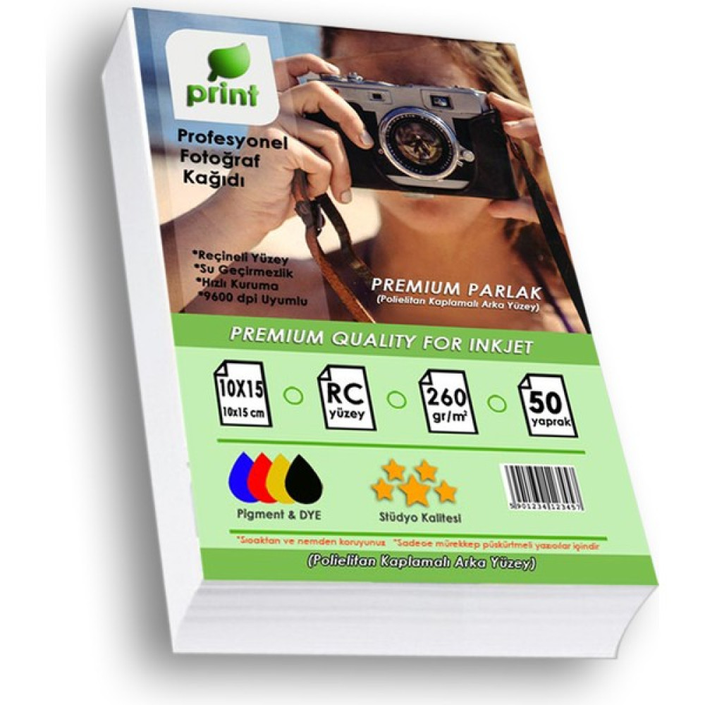 Print Epson Yazıcılar Için Fotoğraf Kağıdı 10X15 Premium Parlak 260 gr 50 Yaprak Fotoğraf Kağıtları & Asetatlar Fiyatı