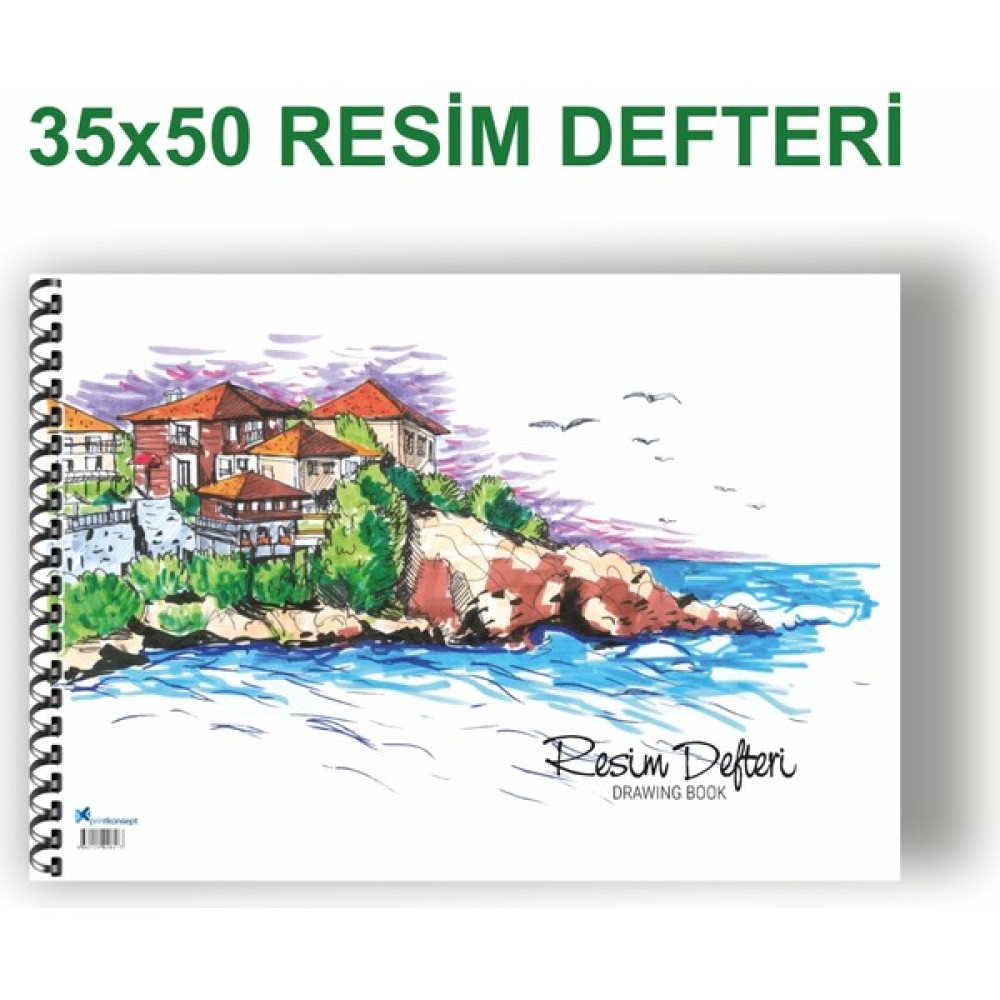 Print Konsept 35X50 Resim Defteri - Renkli - 35*50 resim defteri Resim Defteri Fiyatı