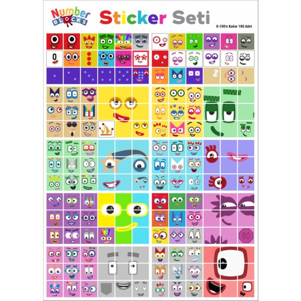 Printhome Number Blocks Matematik Eğitici Birim Küp Snapcubes /0-100 Mega Paket Sticker 180 Adet Eğitici Oyuncak Fiyatı