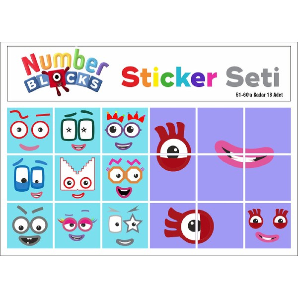 Printhome Number Blocks Matematik Eğitici Birim Küp Snapcubes /51-60 Sticker 18 Pcs Oto Boyaları Fiyatı