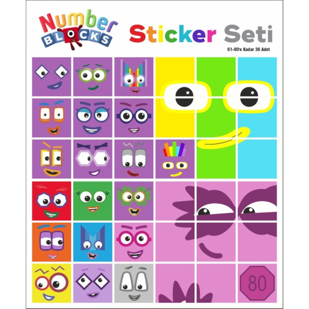 Printhome Number Blocks Matematik Eğitici Birim Küp Snapcubes /61-80 Sticker 36 Pcs Oto Boyaları Fiyatı