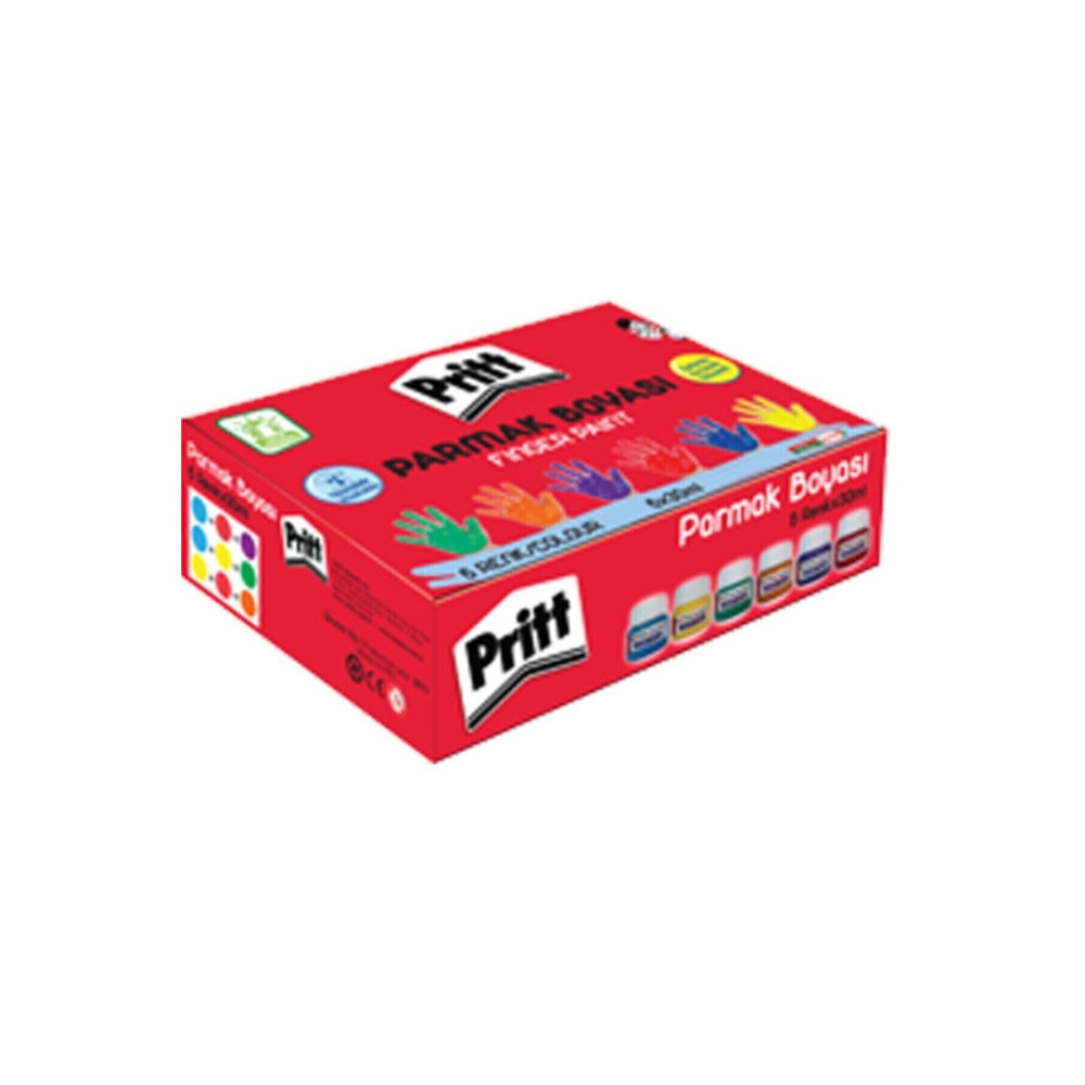 Pritt 6 Renk 30ml Parmak Boyası 1221355 Guaj Boya Fiyatı