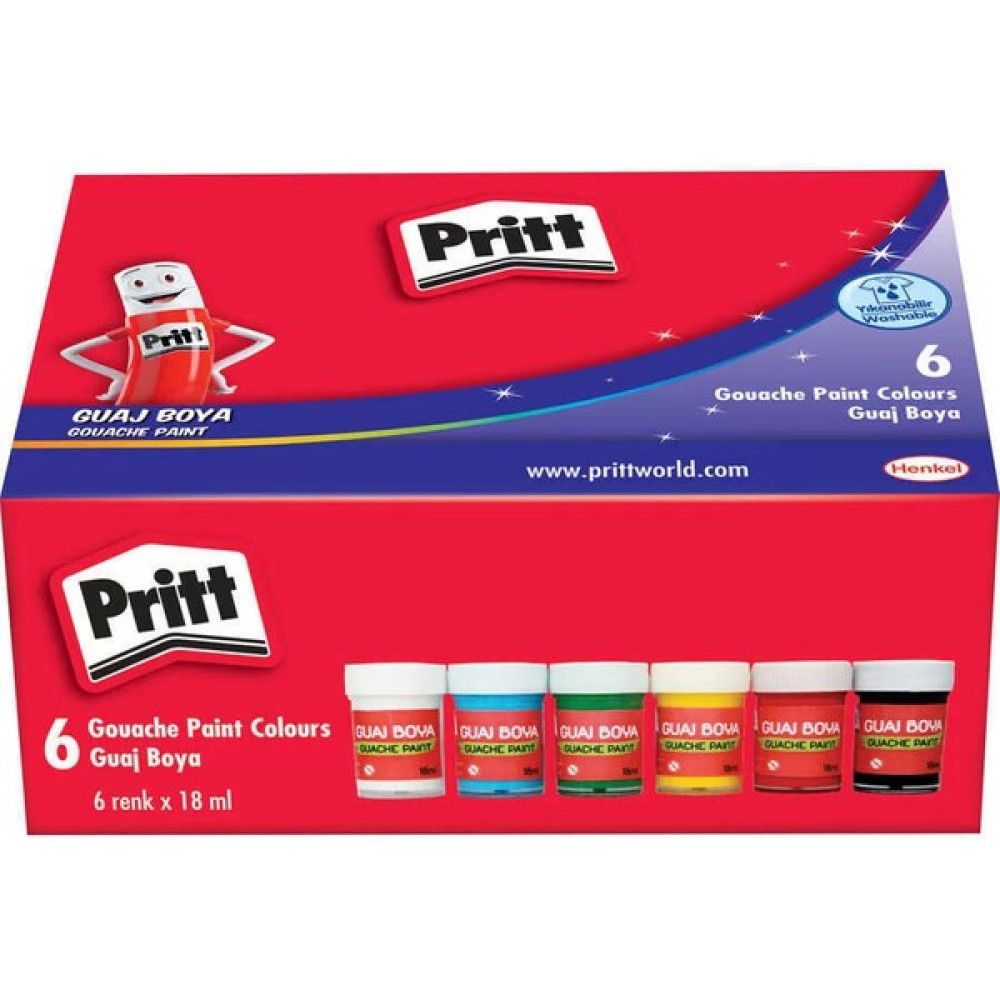 Pritt Guaj Boya 18ML 6 Renk Guaj Boya Fiyatı