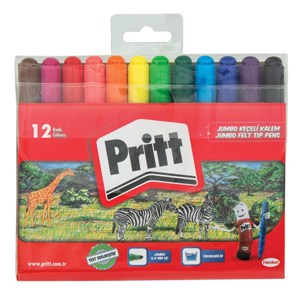 Pritt Jumbo Keçeli Kalem 12 Renk Keçe Uçlu Kalem Fiyatı