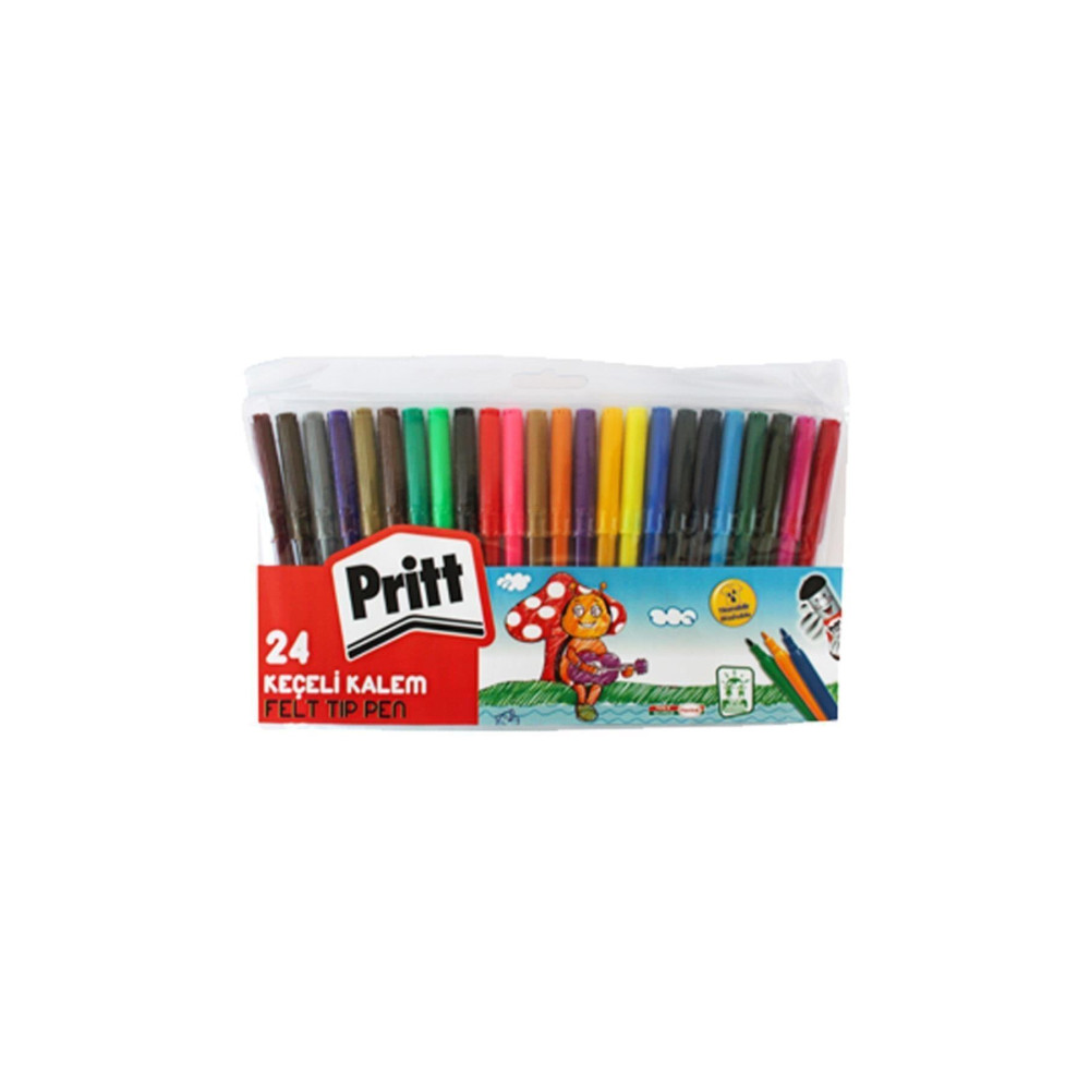 Pritt Keçeli Boya Kalemi 24 Renk Keçe Uçlu Kalem Fiyatı