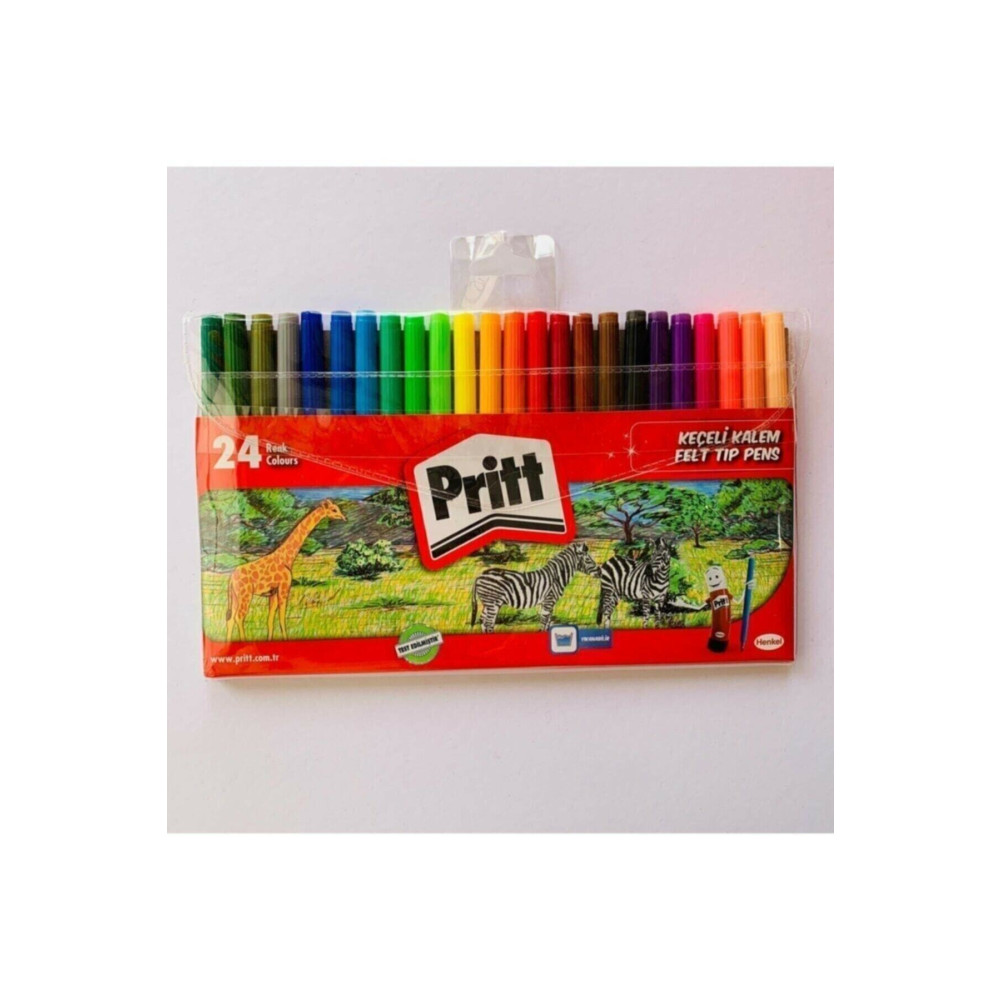 Pritt Keçeli Kalem 24lü 1. Sınıf Kalite yıkanabilir Kalitesi Ile Keçe Uçlu Kalem Fiyatı