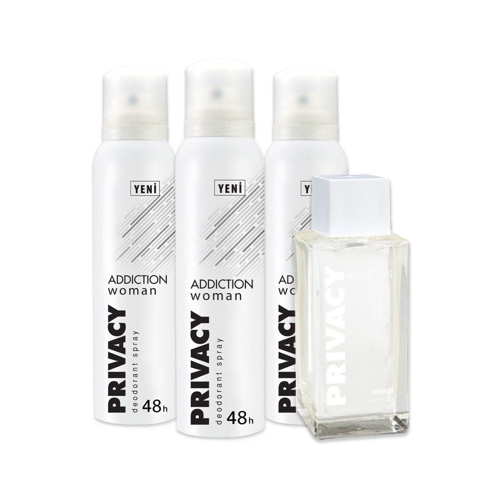 Privacy Addiction Edt Kadın Parfüm 100 ml + 3lü Deodorant 150 ml Parfümler Fiyatı