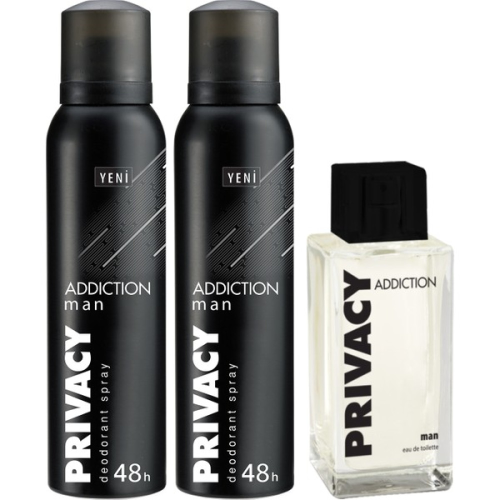 Privacy Addiction Erkek Pardüm Edt 100 ml ve 2 x 150 ml Deodorant Erkek Parfümleri Fiyatı