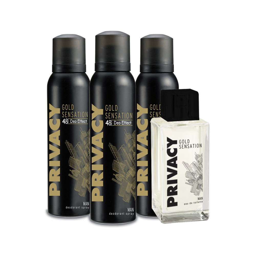 Privacy Gold Man EDT Parfüm 100 ml&Deodorant 3x150 ml Parfümler Fiyatı