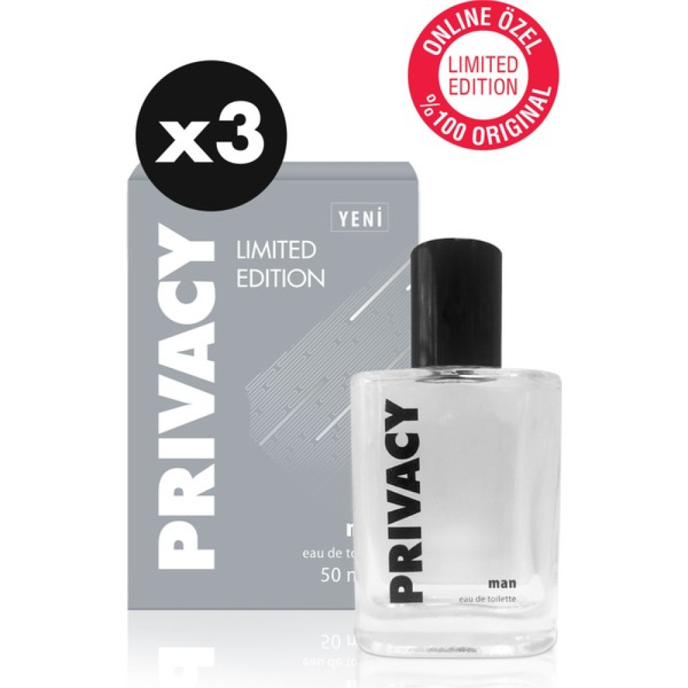 Privacy Men Limited Edition Edt Parfüm 3X50 ml Online Özel Erkek Parfümleri Fiyatı