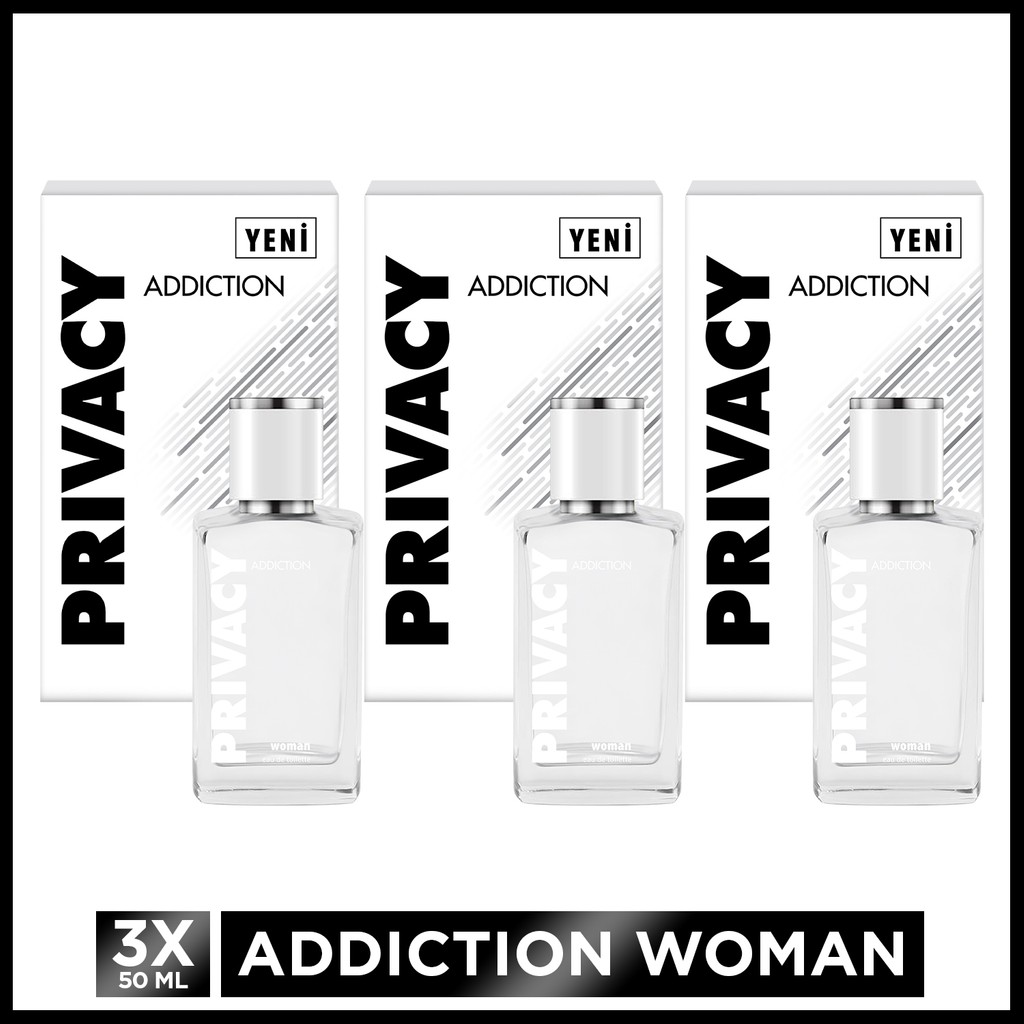 Privacy Woman Addiction Kadın EDT Parfüm 3x50 ml Çiçeksi – Meyvemsi Koku - 50 ml Parfümler Fiyatı