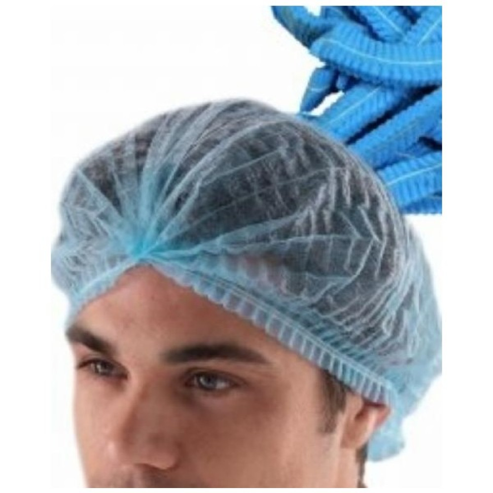 Private 2000 Adet Cerrahi Mavi Tela Nonwoven Akordeon Bone 52 cm Çift Lastikli Saç Bonesi Medikal Ürünler Fiyatı