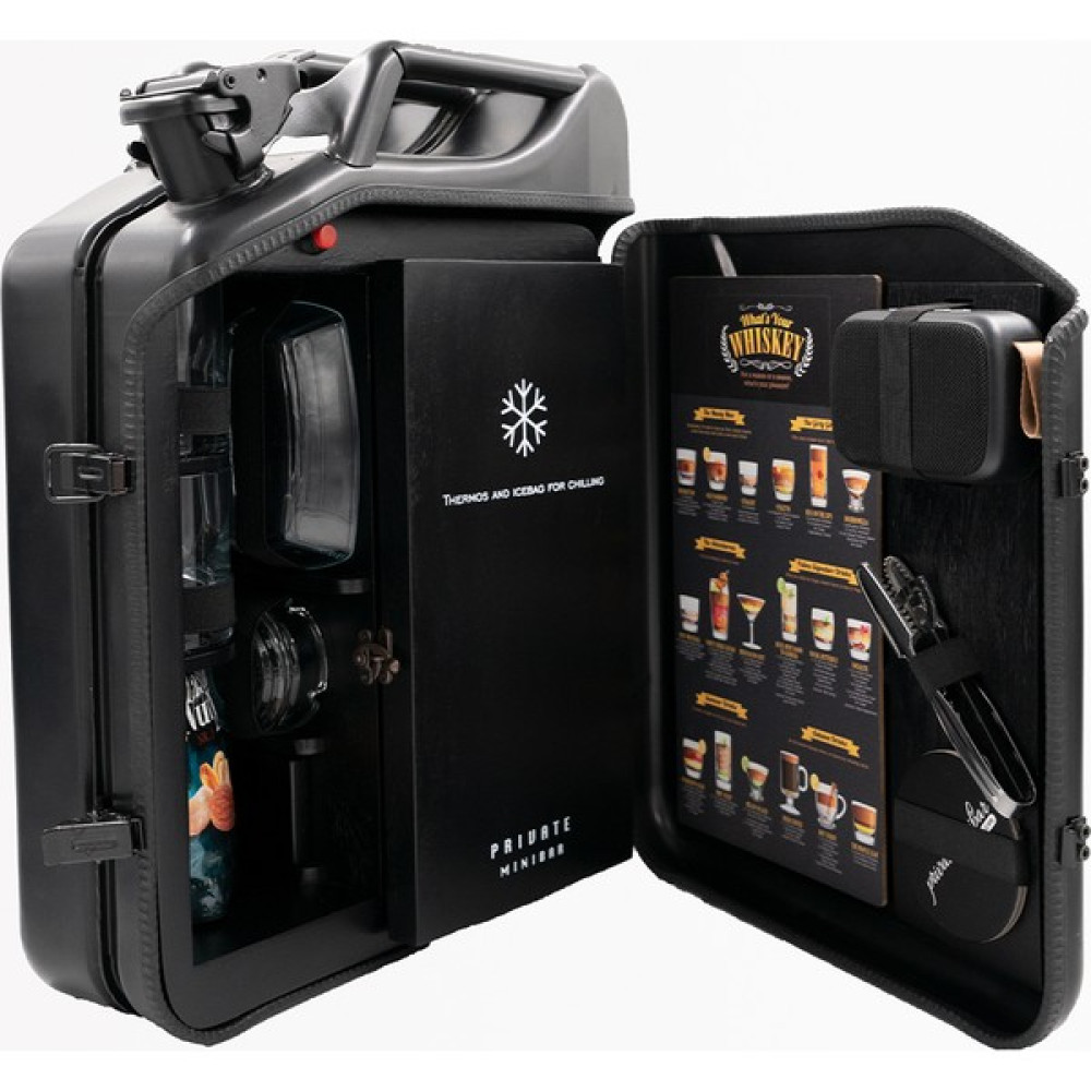 Private Minibar Siyah Termoslu Portatif Minibar / Full Aksesuar Viski Konsepti / İç Renk Siyah Oto Buzdolabı Fiyatı