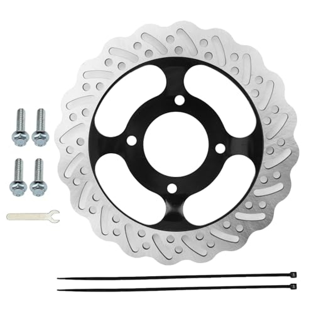 PRO BAT 220mm/8.66'' Rear Brake Disc Disk Rotor - 4 Bolt for PIT PRO Trail Quad Dirt Bike ATV Buggy