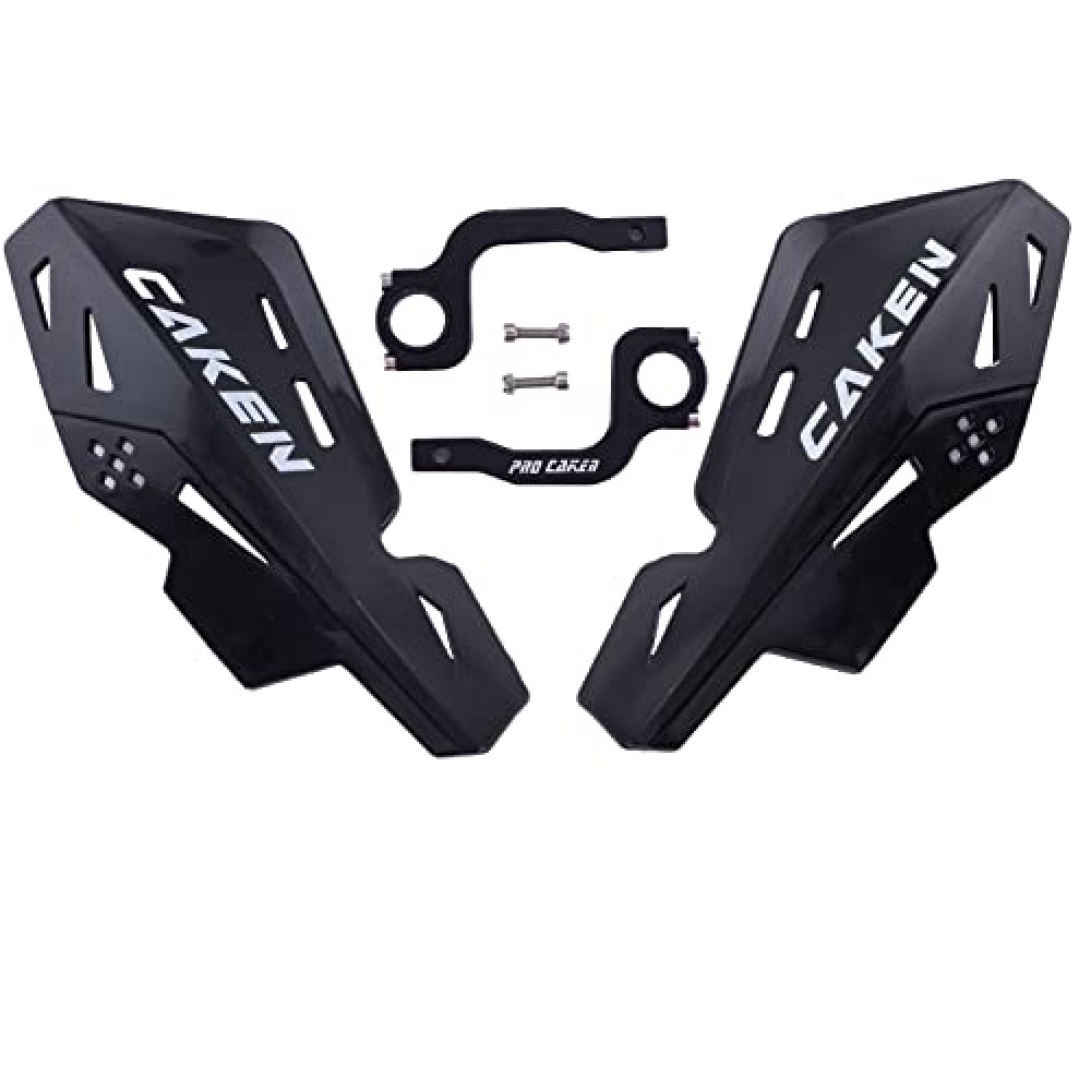 PRO CAKEN Universal 7/8" 22mm and 1 1/8" 28mm Handle Bar Hand Guards CNC Bracket for Dirt Bike Motocross ATV Scooter for CRF KLX KX LTR TRX SX SXF EXC XCW Grizzly hawk 250 Bicycles-Black