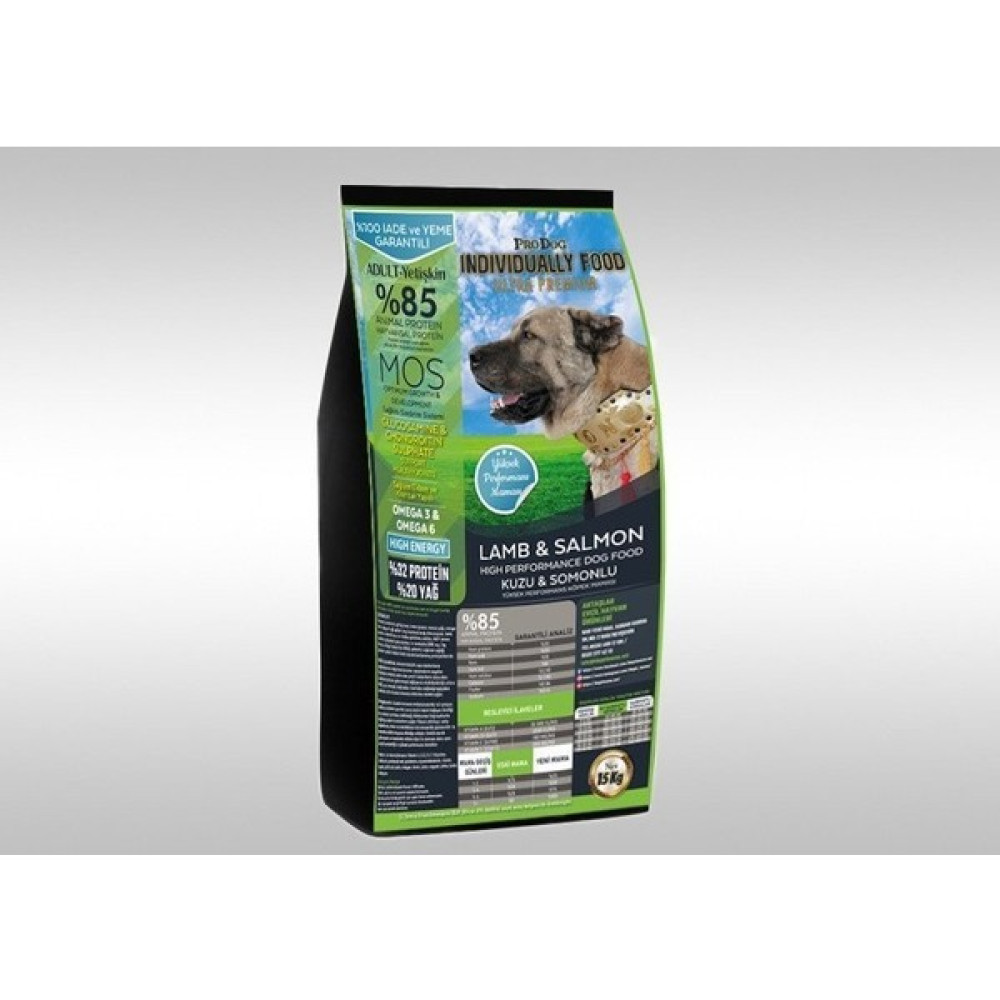 Pro Dog Indıvıdually Kuzu Etli & Somonlu Yetişkin Ultra Premium Köpek Maması (15KG) Evcil Hayvan Ürünleri Fiyatı