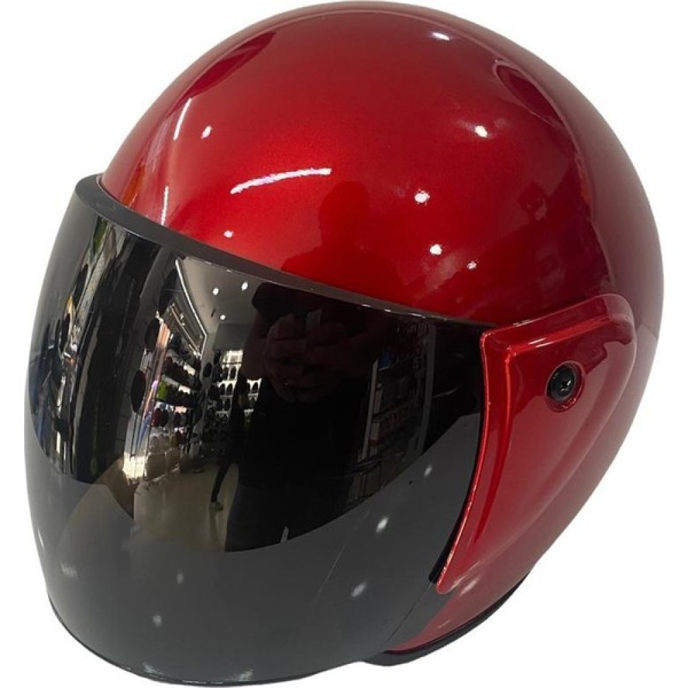 Pro Helmets F-009 Kırmızı Yarım Kask - L Motorsiklet Kaskları Fiyatı