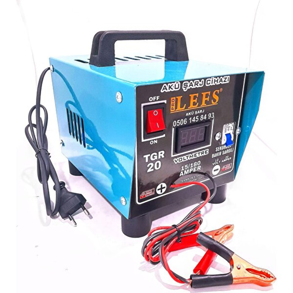 Pro Lefs Tam Otomatik Bakır Sargılı Akü Şarj Cihazı 12 V 20 Amper 180 Ampere Kadar Şarj Akü Şarj Edici Fiyatı