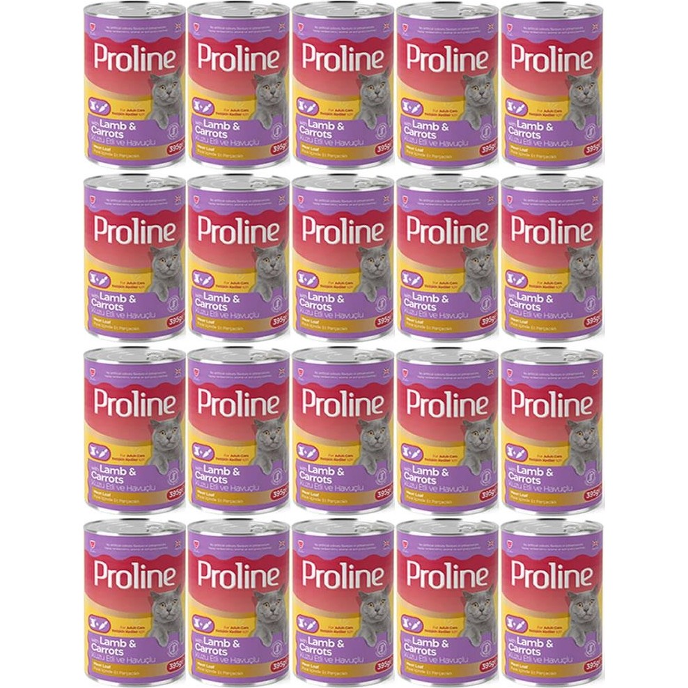 Pro Line Proline Kuzu Etli ve Havuçlu Pate Et Parçalı Kedi Konservesi 395 Gr*20 Adet Diğer Fiyatı
