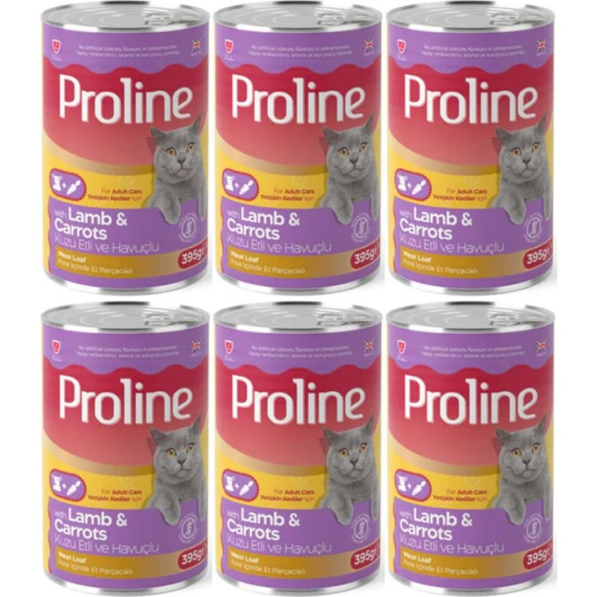 Pro Line Proline Kuzu Etli ve Havuçlu Pate Et Parçalı Kedi Konservesi 395 Gr*6 Adet Evcil Hayvan Ürünleri Fiyatı