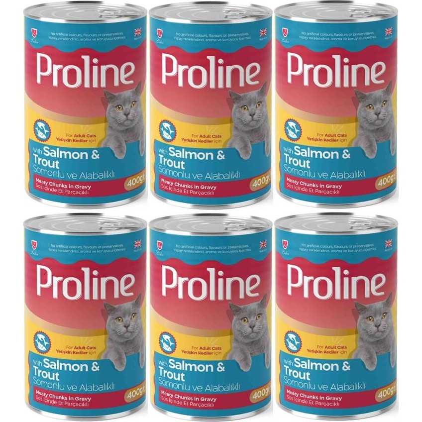 Pro Line Proline Somonlu ve Alabalıklı Yetişkin Kedi Konservesi 400 Gr*6 Adet Evcil Hayvan Ürünleri Fiyatı