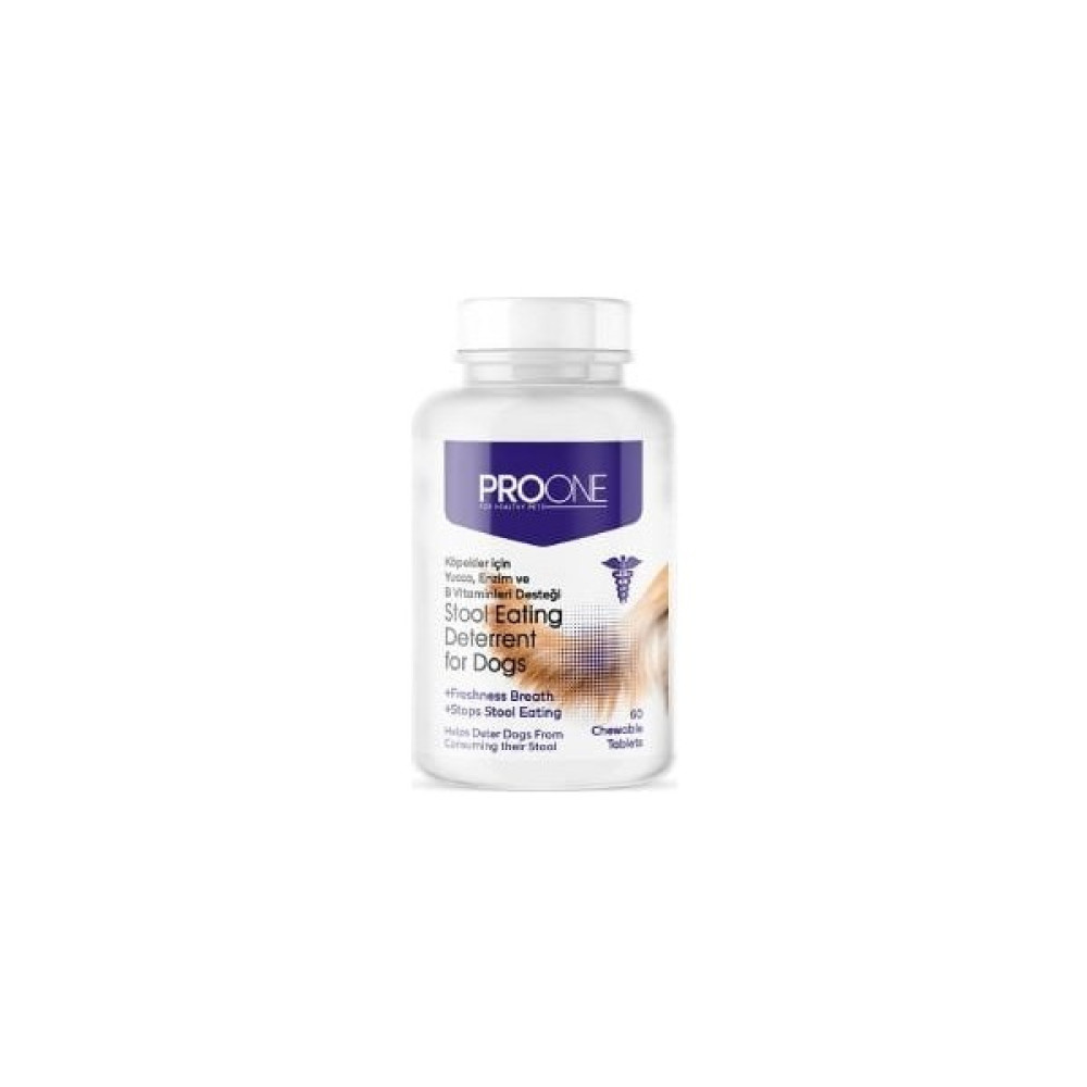 Pro One Yucca Enzim ve B Vitamini Desteği Dışkı Yeme Önleyici Köpek Tableti 60 Adet - Beyaz - 60adet Evcil Hayvan Ürünleri Fiyatı