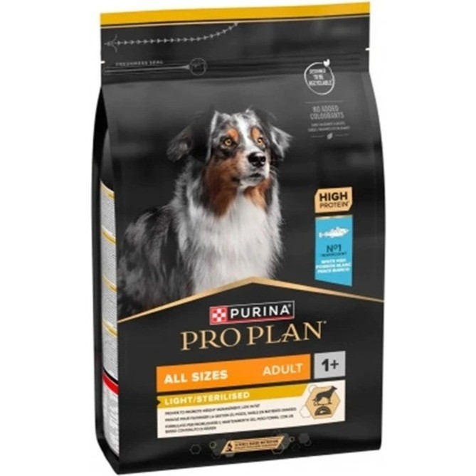 Pro Plan Balıklı Köpek Maması 14 kg Light Sterilised Yetişkin Köpekler İçin Düşük Yağ İçeriği Evcil Hayvan Ürünleri Fiyatı