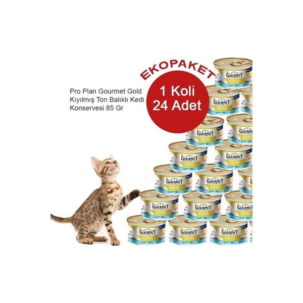 Pro Plan Proplan Gourmet Gold Kıyılmış Ton Balıklı Kedi Konservesi 85 gr 24 Lü Evcil Hayvan Ürünleri Fiyatı