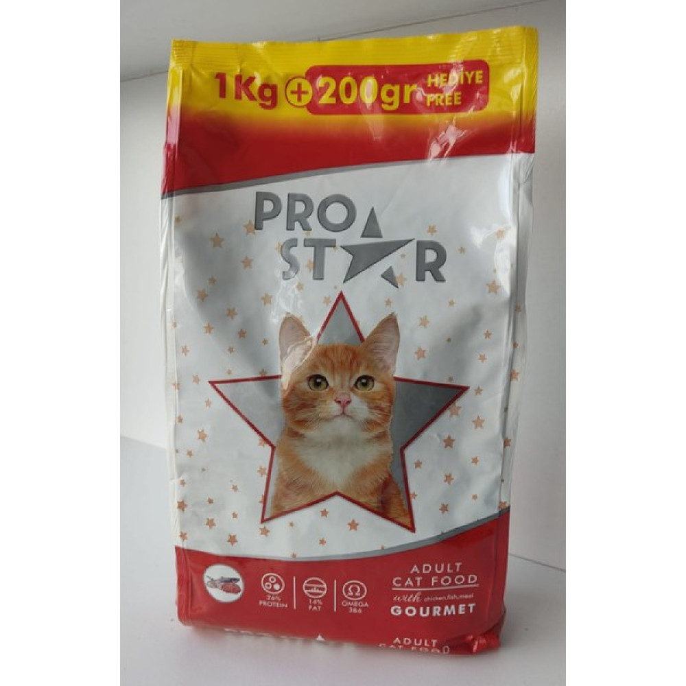 Pro Star Gourmet Kedi Maması 1200 gr Evcil Hayvan Ürünleri Fiyatı